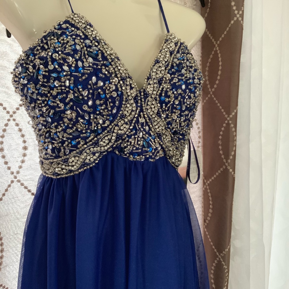 Embroidered Prom Dress Maxi Size 1